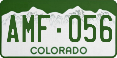 CO license plate AMF056