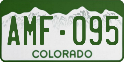 CO license plate AMF095