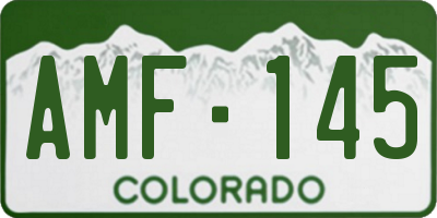 CO license plate AMF145