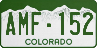 CO license plate AMF152