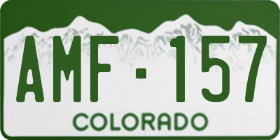 CO license plate AMF157