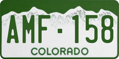 CO license plate AMF158