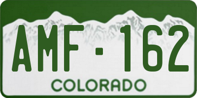CO license plate AMF162