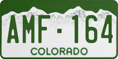 CO license plate AMF164
