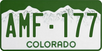 CO license plate AMF177