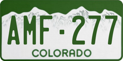 CO license plate AMF277