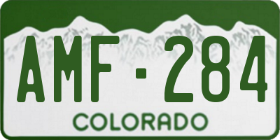 CO license plate AMF284