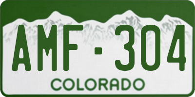 CO license plate AMF304