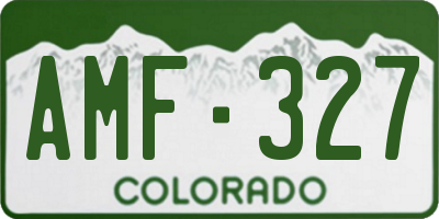 CO license plate AMF327