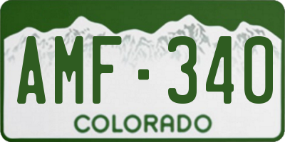 CO license plate AMF340