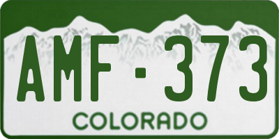 CO license plate AMF373