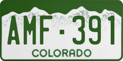 CO license plate AMF391