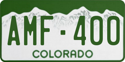 CO license plate AMF400