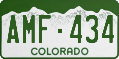 CO license plate AMF434