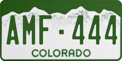 CO license plate AMF444