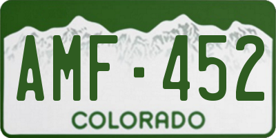 CO license plate AMF452