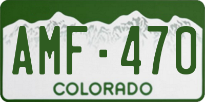 CO license plate AMF470