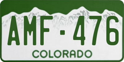 CO license plate AMF476