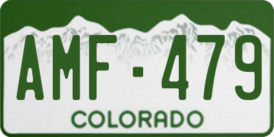 CO license plate AMF479