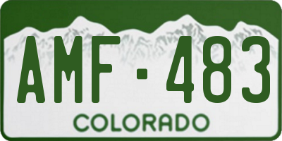 CO license plate AMF483