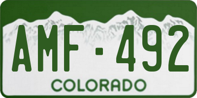 CO license plate AMF492