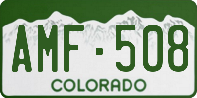 CO license plate AMF508