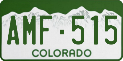 CO license plate AMF515