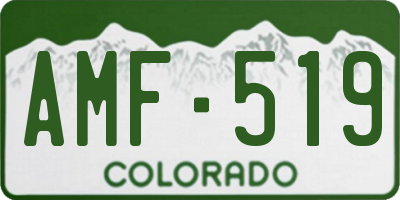 CO license plate AMF519