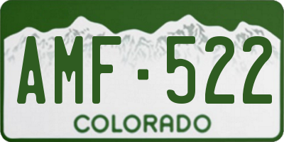 CO license plate AMF522