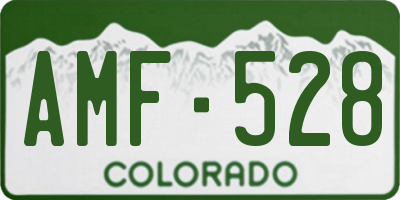 CO license plate AMF528