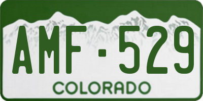 CO license plate AMF529