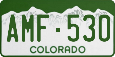 CO license plate AMF530