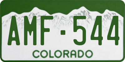 CO license plate AMF544
