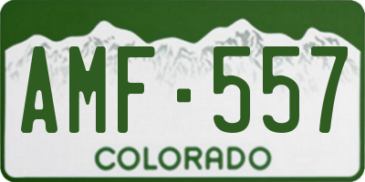 CO license plate AMF557
