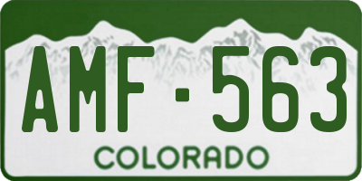 CO license plate AMF563