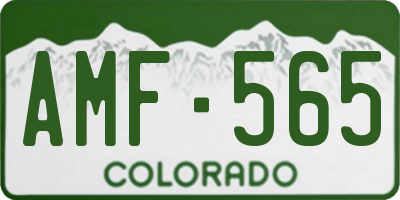 CO license plate AMF565