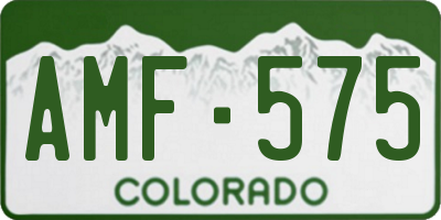CO license plate AMF575