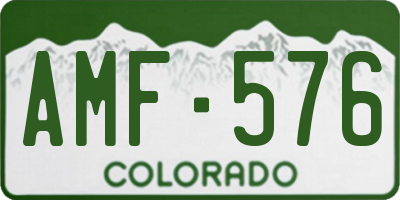 CO license plate AMF576