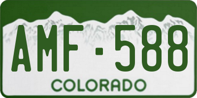 CO license plate AMF588