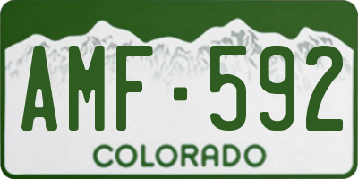 CO license plate AMF592