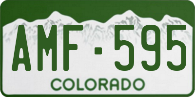 CO license plate AMF595