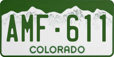 CO license plate AMF611