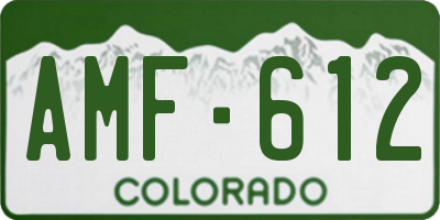 CO license plate AMF612