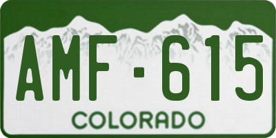 CO license plate AMF615