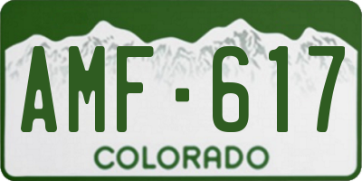 CO license plate AMF617