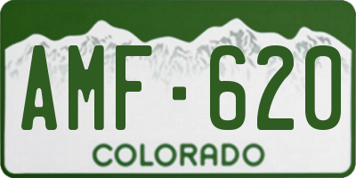 CO license plate AMF620