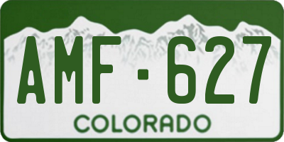 CO license plate AMF627