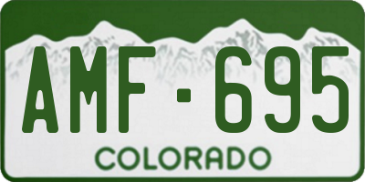 CO license plate AMF695
