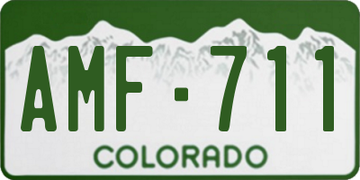 CO license plate AMF711