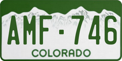 CO license plate AMF746